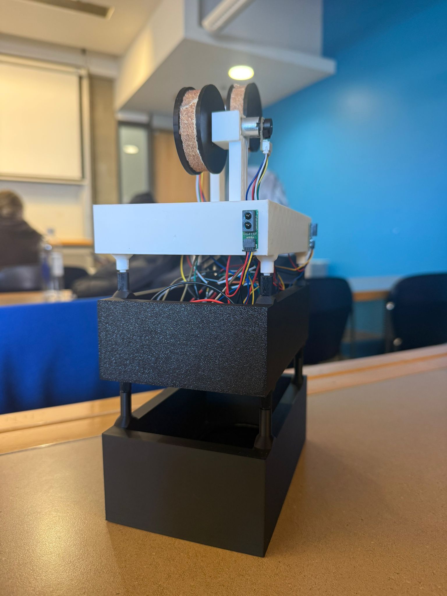 The built gondola prototype on the demo bench
